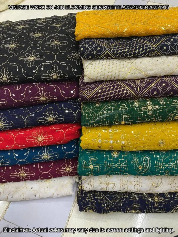 Vintage Georgette Fabric – ₹240/M | Premium Collection