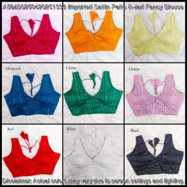 Imported Sattin Patta & Jari Fancy Blouse – DHAMAAL Design