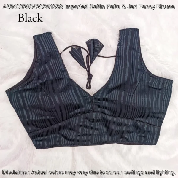 Imported Sattin Patta & Jari Fancy Blouse – DHAMAAL Design