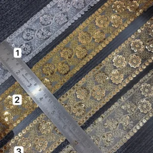 Tissue Coding Sequins Lace – 9m Roll in 4 Colors