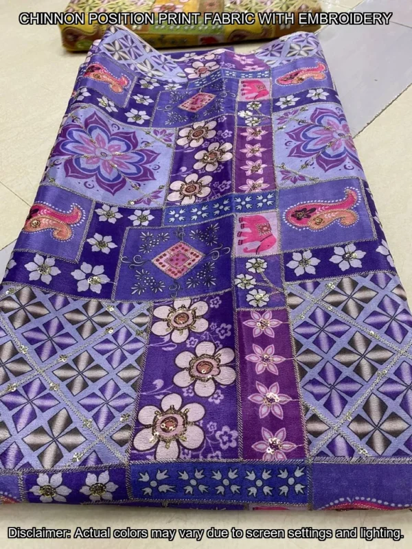 Soft Chinnon Print Work Fabric – ₹300/Meter | Shop Now