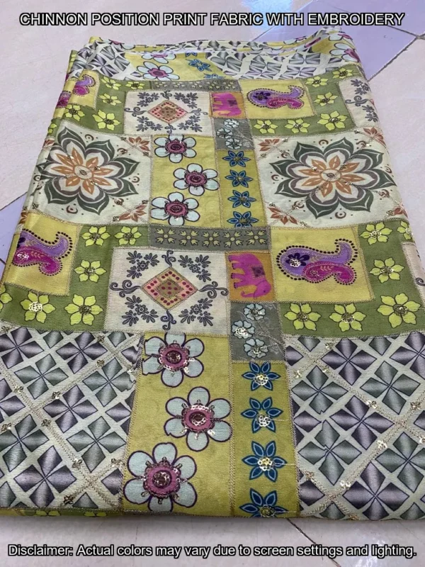 Soft Chinnon Print Work Fabric – ₹300/Meter | Shop Now