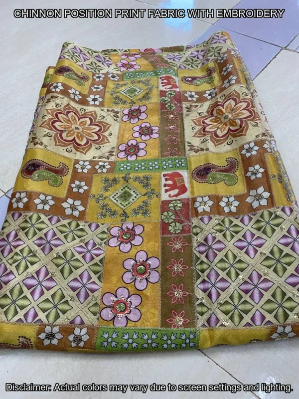 Soft Chinnon Print Work Fabric – ₹300/Meter | Shop Now