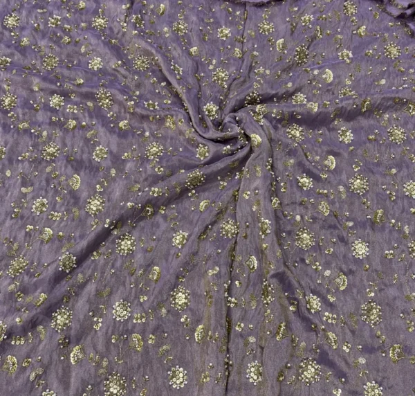 Cosmos shimmer tissue silk fabric handwork plain - High-Quality Fabric