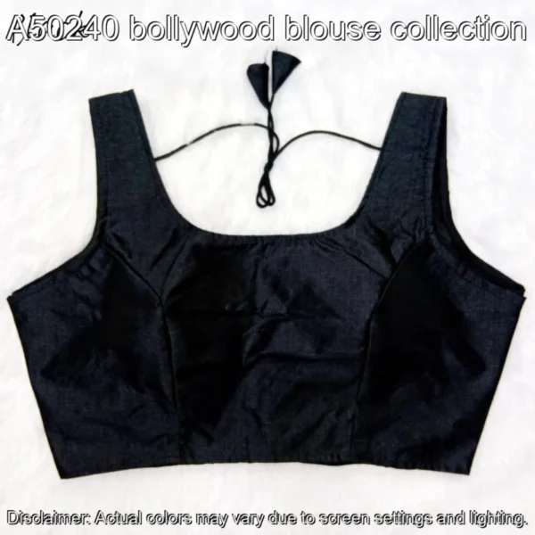 Designer bollywood blouse in phantom silk fancy short sleeve blouse for saree 220 - High-Quality Fabric