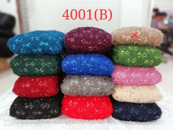 Fur with sequins on 588221 imported fabric luxe shine - High-Quality Fabric