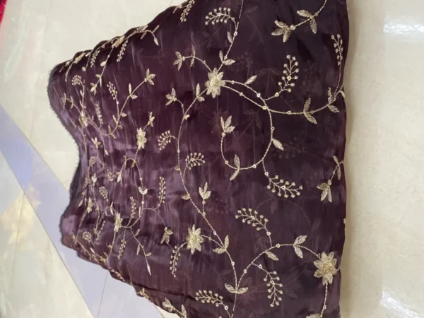 Jimmy Choo Silky Organza Fabric – Embroidered Elegance