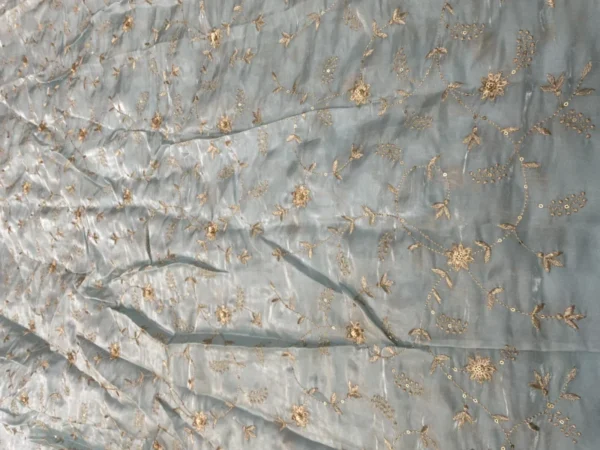 Jimmy Choo Silky Organza Fabric – Embroidered Elegance