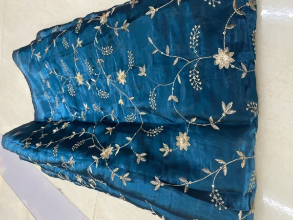 Jimmy Choo Silky Organza Fabric – Embroidered Elegance