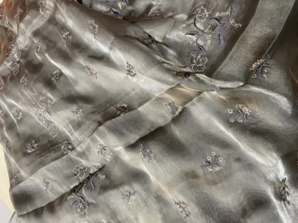 Jimmy Choo Silky Organza Fabric – Embroidered Elegance
