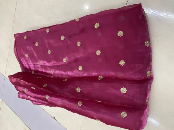 Jimmy Choo Silky Organza Fabric – Embroidered Elegance