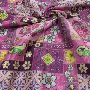 Soft chinnon print work fabric 300meter shop now - High-Quality Fabric