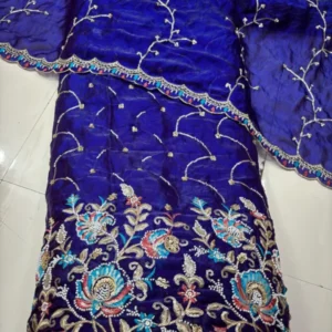 Space silk fabric plain handwork jaal butti designs - High-Quality Fabric