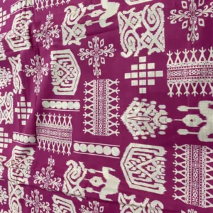 6060 cotton discharge print fabric 448243 width rani pink - High-Quality Fabric