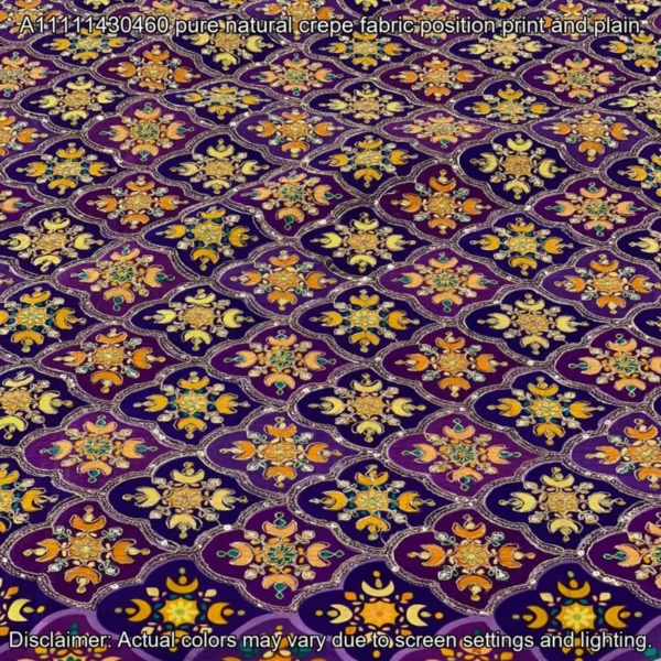 Pure Natural Crepe Embroidery Fabric – ₹875/m | Shop Online
