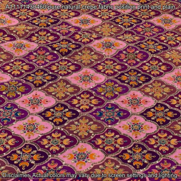 Pure Natural Crepe Embroidery Fabric – ₹875/m | Shop Online