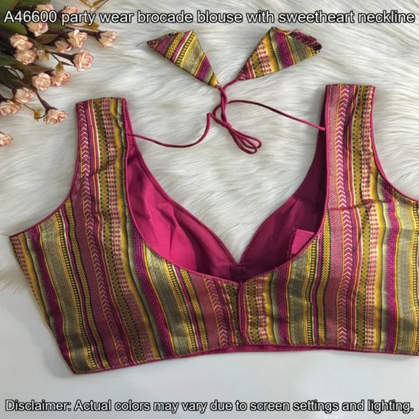 Banarasi brocade partywear blouse heavy padded 450 only - High-Quality Fabric