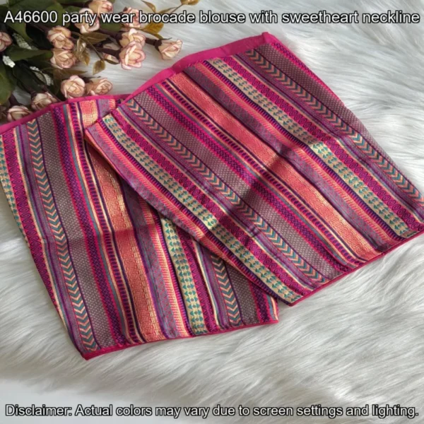 Banarasi brocade partywear blouse heavy padded 450 only - High-Quality Fabric