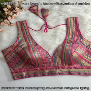 Banarasi brocade partywear blouse heavy padded 450 only - High-Quality Fabric