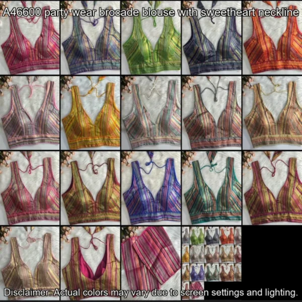 Banarasi brocade partywear blouse heavy padded 450 only - High-Quality Fabric