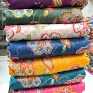 Cosmos Shimmer Viscose Fabric with Position Print – 44″ Width | ₹440/m