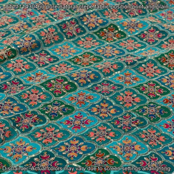 Pure Natural Crepe Embroidery Fabric – ₹875/m | Shop Online