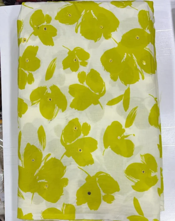 /60 Pure Cotton Fabric with Sequins Mirror Work – ₹280/m | Bollywood Fabric Store