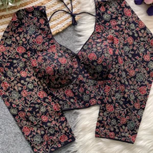 Ajrangi sabyasachi style ajrakh cotton blouse 8211 full sleeve - High-Quality Fabric
