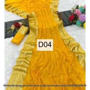 Banarasi viscose georgette saree zari weaving butti 750 - High-Quality Fabric