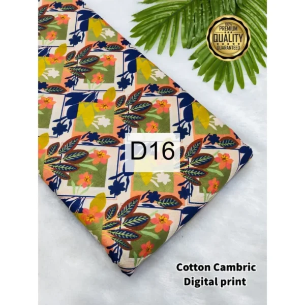 Cambric cotton digital print fabric premium design quality - High-Quality Fabric