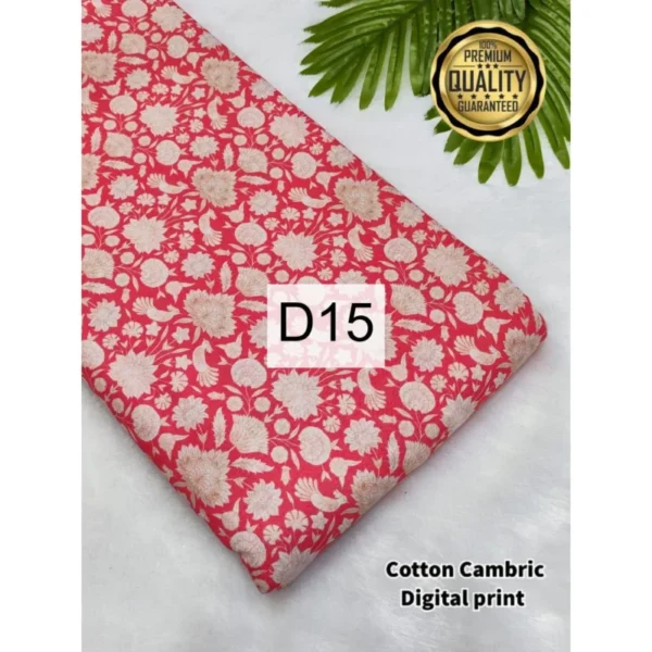 Cambric cotton digital print fabric premium design quality - High-Quality Fabric