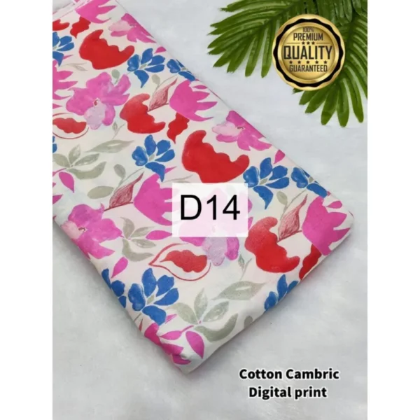 Cambric cotton digital print fabric premium design quality - High-Quality Fabric