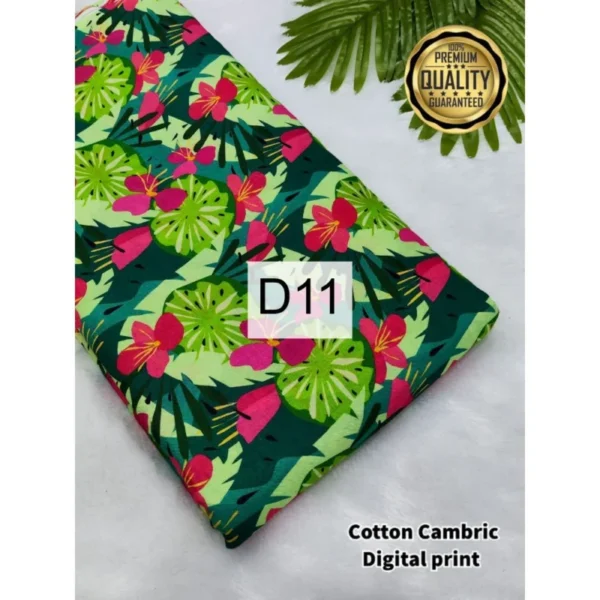 Cambric cotton digital print fabric premium design quality - High-Quality Fabric