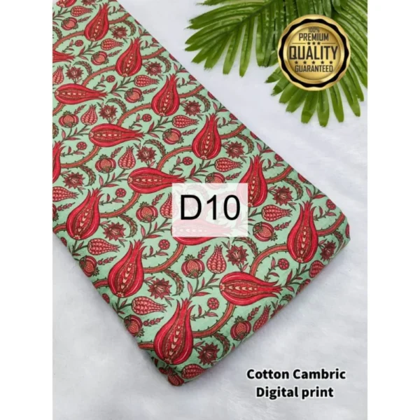 Cambric cotton digital print fabric premium design quality - High-Quality Fabric