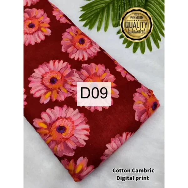 Cambric cotton digital print fabric premium design quality - High-Quality Fabric