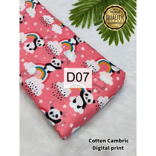 Cambric cotton digital print fabric premium design quality - High-Quality Fabric