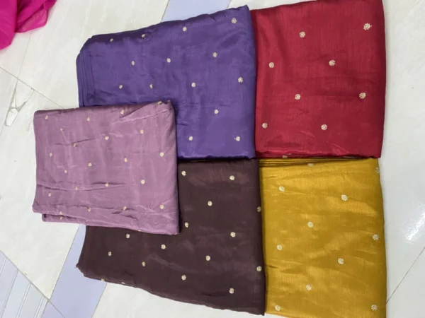 Chinnon fabric with sequins embroidery 44 width buy now - High-Quality Fabric