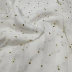 Dyeable viscose georgette fabric with tiny sequins 448243 wide - High-Quality Fabric