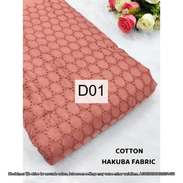 Hakoba cotton chikankari fabric football design 428243 wide - High-Quality Fabric