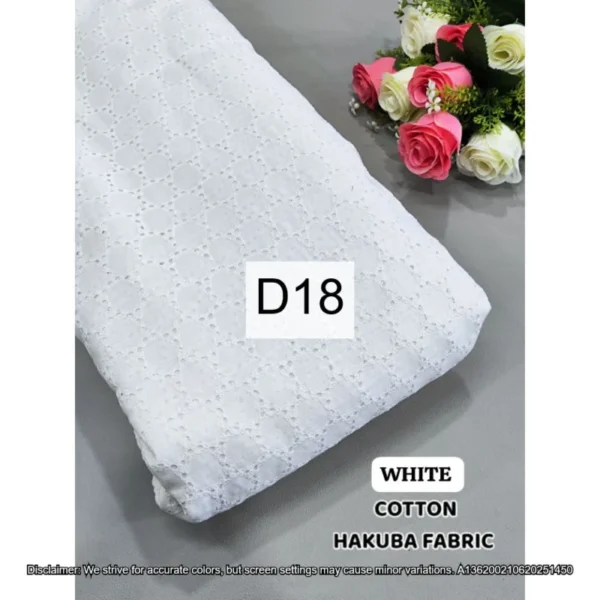 Hakoba cotton chikankari fabric football design 428243 wide - High-Quality Fabric