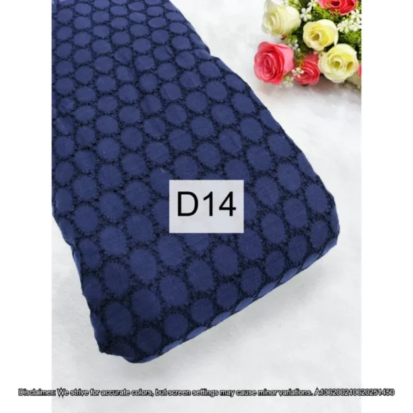 Hakoba cotton chikankari fabric football design 428243 wide - High-Quality Fabric