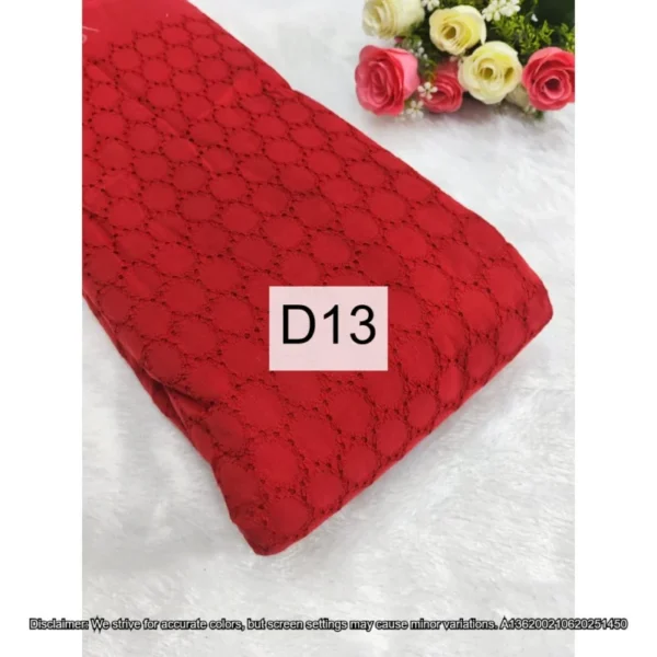 Hakoba cotton chikankari fabric football design 428243 wide - High-Quality Fabric