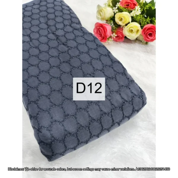 Hakoba cotton chikankari fabric football design 428243 wide - High-Quality Fabric