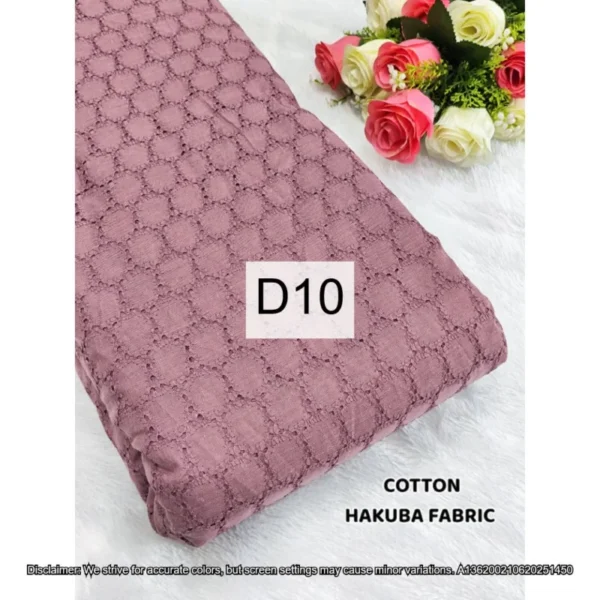 Hakoba cotton chikankari fabric football design 428243 wide - High-Quality Fabric