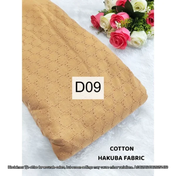 Hakoba cotton chikankari fabric football design 428243 wide - High-Quality Fabric