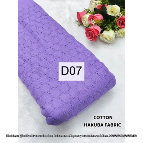Hakoba cotton chikankari fabric football design 428243 wide - High-Quality Fabric