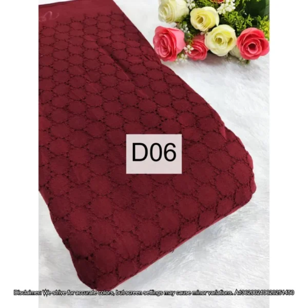 Hakoba cotton chikankari fabric football design 428243 wide - High-Quality Fabric
