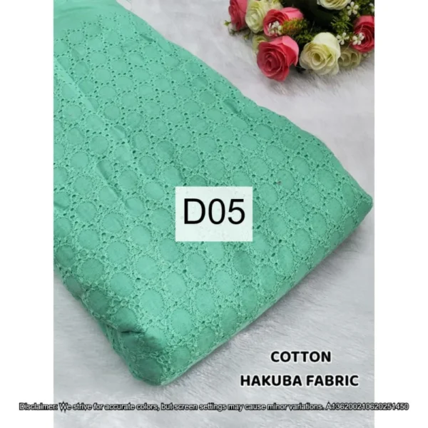 Hakoba cotton chikankari fabric football design 428243 wide - High-Quality Fabric