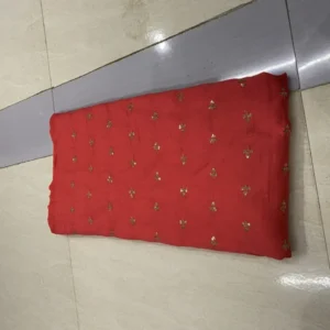 Pink Vichitra Silk Fabric with Sequins Thread Butties – Soft & Elegant | 44 Inch Width
