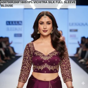 Mumtaz cut jari sequence long sleeves party blouse - High-Quality Fabric